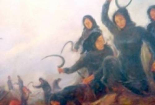 Αποκαλυπτήρια του αγάλματος της Μανιάτισσας δρεπανηφόρου στον Πειραιά