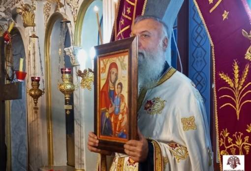 Με λαμπρό Αρχιερατικό Εσπερινό τιμήθηκε το θαύμα της δακρυρροούσας Παναγίας Κουλεντιανής