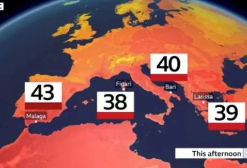 Ο καύσωνας «Κέρβερος» στην Ευρώπη ίσως αγγίξει τους 48,8 °C