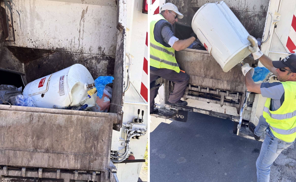 Απίθανο κι όμως… σπαρτιατικό: Ολόκληρος θερμοσίφωνας μέσα σε κάδο!