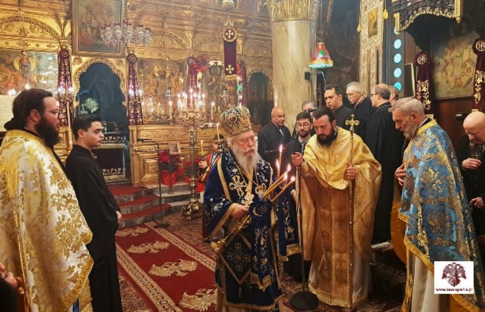 &Omicron; &Mu;&eta;&tau;&rho;&omicron;&pi;&omicron;&lambda;ί&tau;&eta;&sigmaf; &Epsilon;&upsilon;&sigma;&tau;ά&theta;&iota;&omicron;&sigmaf; &sigma;&tau;&omicron;&nu; &epsilon;&omicron;&rho;&tau;&alpha;&sigma;&mu;ό &tau;&eta;&sigmaf; &Sigma;ύ&nu;&alpha;&xi;&eta;&sigmaf; &tau;&omicron;&upsilon; &Alpha;&gamma;ί&omicron;&upsilon; &Iota;&omega;ά&nu;&nu;&eta; &sigma;&tau;&omicron; &Lambda;&epsilon;&beta;ί&delta;&iota;