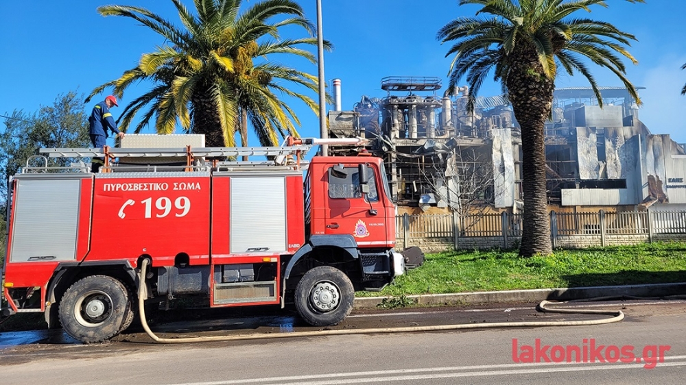 Εκκένωση περιοχών και απαγόρευση κυκλοφορίας περιμετρικά του 7ου χλμ Σπάρτης-Γυθείου