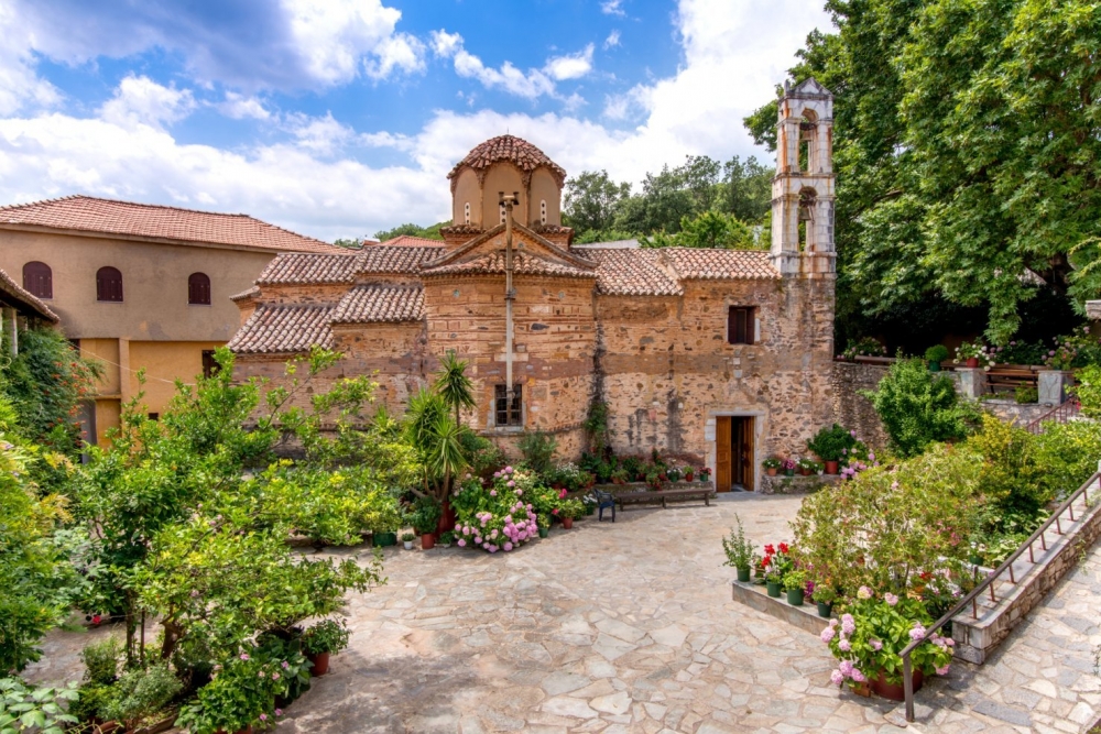 Ο Κοσμάς στη μονή της Παναγίας της Ζερμπίτσας[1] (Ταΰγετος)