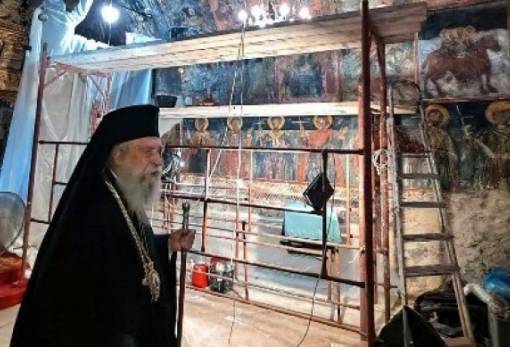 Εργασίες συντήρησης τοιχογραφιών στην Μονή Καστρίου