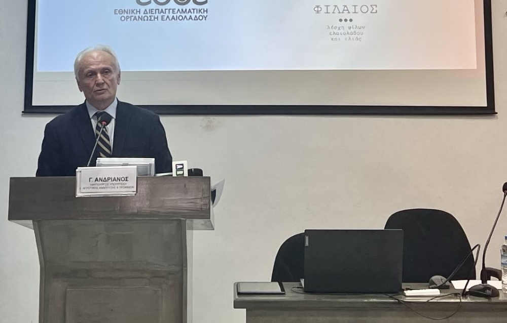 Στην ημερίδα ενημέρωσης ελαιοτριβέων-ελαιοπαραγωγών στην Τρίπολη ο ΥφΑΑΤ Γ. Ανδριανός