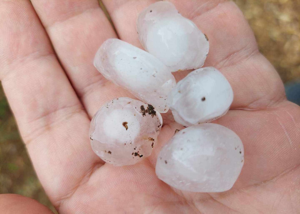 Καταστροφικό χαλάζι στη νοτιοανατολική Λακωνία