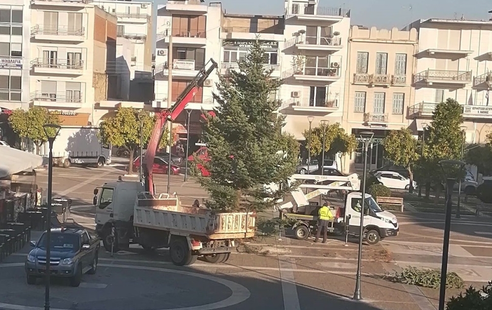 «Ω έλατο» στην πλατεία Σπάρτης