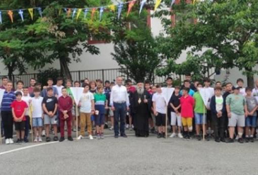 Επίσκεψη του Μητροπολίτη Ευστάθιου στη β΄ περίοδο αγοριών στην Ταϋγέτη