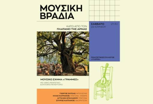 Μουσική βραδιά στην Άρνα το Σαββατόβραδο