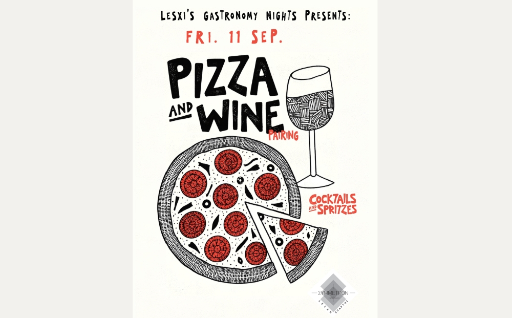 &Iota;&tau;&alpha;&lambda;&iota;&kappa;ή &beta;&rho;&alpha;&delta;&iota;ά &mu;&epsilon; pizza &amp; wine pairing &sigma;&tau;&eta; &Lambda;έ&sigma;&chi;&eta; - &Sigma;ύ&mu;&mu;&epsilon;&tau;&rho;&omicron;&nu;