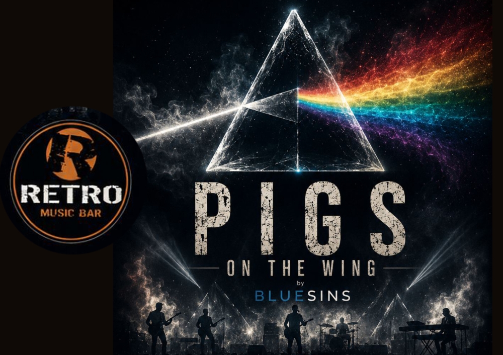 Pink Floyd &sigma;&tau;&eta; &Sigma;&pi;ά&rho;&tau;&eta;: &Omicron;&iota; Bluesins &pi;&alpha;&rho;&omicron;&upsilon;&sigma;&iota;ά&zeta;&omicron;&upsilon;&nu; &tau;&omicron; &laquo;Pigs on the Wing&raquo; &sigma;&tau;&omicron; Retro Music Bar