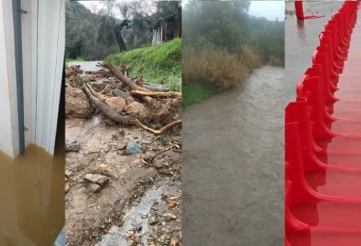 Ξημερώματα ακραίας βροχόπτωσης «βούλιαξαν» περιοχές του Δ. Σπάρτης